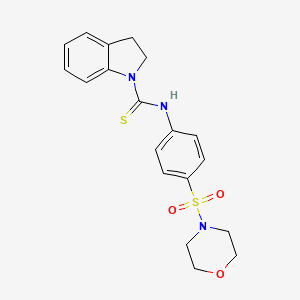 molecular formula C19H21N3O3S2 B4612741 N-[4-(4-吗啉磺酰基)苯基]-1-吲哚甲硫代酰胺 