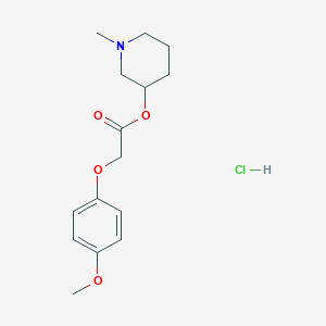 molecular formula C15H22ClNO4 B4612764 1-methyl-3-piperidinyl (4-methoxyphenoxy)acetate hydrochloride 