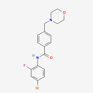 molecular formula C18H18BrFN2O2 B4612769 N-(4-溴-2-氟苯基)-4-(4-吗啉基甲基)苯甲酰胺 