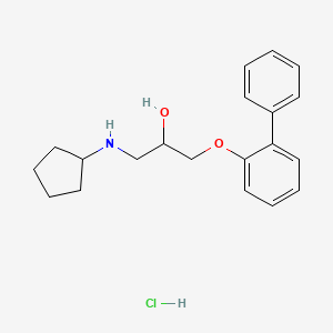 molecular formula C20H26ClNO2 B4612785 盐酸1-(2-联苯氧基)-3-(环戊基氨基)-2-丙醇 