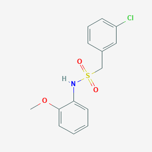 molecular formula C14H14ClNO3S B4612820 1-(3-氯苯基)-N-(2-甲氧基苯基)甲磺酰胺 