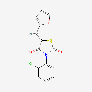 molecular formula C14H8ClNO3S B4612823 3-(2-chlorophenyl)-5-(2-furylmethylene)-1,3-thiazolidine-2,4-dione 