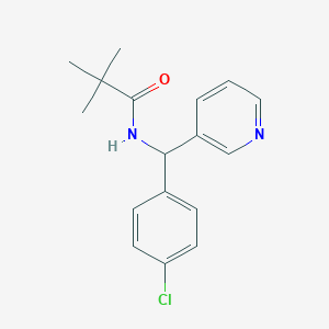 N-[(4-chlorophenyl)(3-pyridinyl)methyl]-2,2-dimethylpropanamide