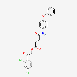 molecular formula C24H19Cl2NO5 B4612844 2-(2,4-dichlorophenyl)-2-oxoethyl 4-oxo-4-[(4-phenoxyphenyl)amino]butanoate 