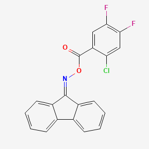 molecular formula C20H10ClF2NO2 B4612851 9H-芴-9-酮 O-(2-氯-4,5-二氟苯甲酰)肟 