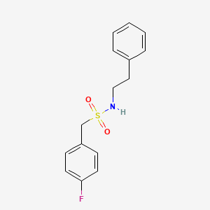 molecular formula C15H16FNO2S B4612858 1-(4-fluorophenyl)-N-(2-phenylethyl)methanesulfonamide 