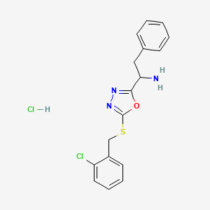 (1-{5-[(2-chlorobenzyl)thio]-1,3,4-oxadiazol-2-yl}-2-phenylethyl)amine hydrochloride