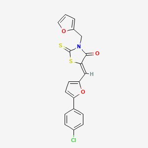 5-{[5-(4-chlorophenyl)-2-furyl]methylene}-3-(2-furylmethyl)-2-thioxo-1,3-thiazolidin-4-one