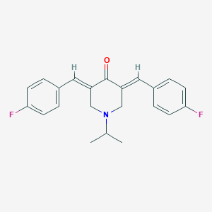 molecular formula C22H21F2NO B461287 3,5-Bis(4-fluorobenzylidene)-1-isopropyl-4-piperidinone 
