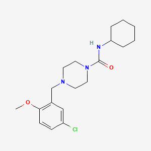 4-[(5-chloro-2-methoxyphenyl)methyl]-N-cyclohexylpiperazine-1-carboxamide