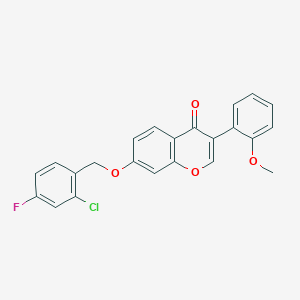 7-[(2-chloro-4-fluorobenzyl)oxy]-3-(2-methoxyphenyl)-4H-chromen-4-one