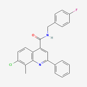 7-chloro-N-(4-fluorobenzyl)-8-methyl-2-phenyl-4-quinolinecarboxamide