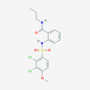 2-{[(2,3-dichloro-4-methoxyphenyl)sulfonyl]amino}-N-propylbenzamide