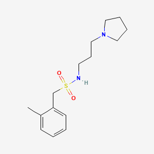 1-(2-methylphenyl)-N-[3-(pyrrolidin-1-yl)propyl]methanesulfonamide