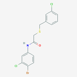 N-(4-bromo-3-chlorophenyl)-2-[(3-chlorobenzyl)thio]acetamide