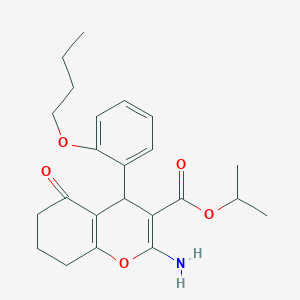 isopropyl 2-amino-4-(2-butoxyphenyl)-5-oxo-5,6,7,8-tetrahydro-4H-chromene-3-carboxylate