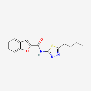 molecular formula C15H15N3O2S B4612988 N-(5-butyl-1,3,4-thiadiazol-2-yl)-1-benzofuran-2-carboxamide 