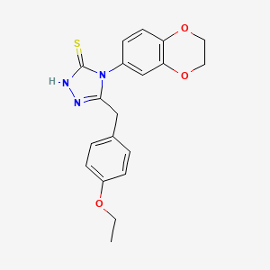 4-(2,3-dihydro-1,4-benzodioxin-6-yl)-5-(4-ethoxybenzyl)-4H-1,2,4-triazole-3-thiol