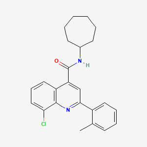 8-chloro-N-cycloheptyl-2-(2-methylphenyl)-4-quinolinecarboxamide