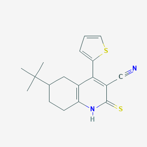 molecular formula C18H20N2S2 B461301 6-tert-butyl-2-sulfanylidene-4-thiophen-2-yl-5,6,7,8-tetrahydro-1H-quinoline-3-carbonitrile CAS No. 6926-90-5