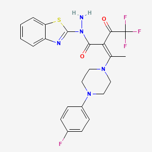 N-1,3-benzothiazol-2-yl-3-[4-(4-fluorophenyl)-1-piperazinyl]-2-(trifluoroacetyl)-2-butenohydrazide