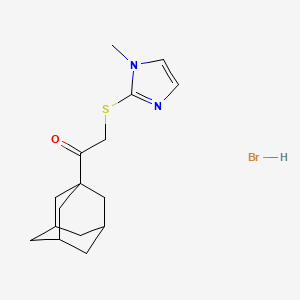 1-(1-adamantyl)-2-[(1-methyl-1H-imidazol-2-yl)thio]ethanone hydrobromide