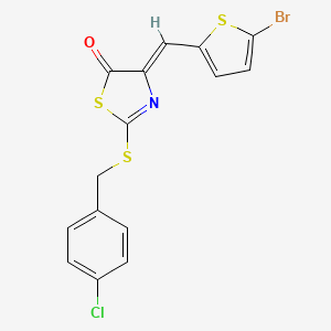 molecular formula C15H9BrClNOS3 B4613056 4-[(5-bromo-2-thienyl)methylene]-2-[(4-chlorobenzyl)thio]-1,3-thiazol-5(4H)-one 