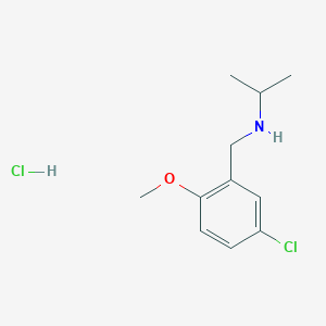 molecular formula C11H17Cl2NO B4613071 盐酸N-(5-氯-2-甲氧基苄基)丙-2-胺 