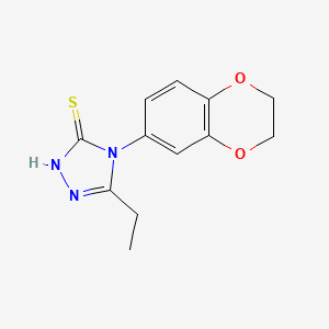 molecular formula C12H13N3O2S B4613080 4-(2,3-dihydro-1,4-benzodioxin-6-yl)-5-ethyl-4H-1,2,4-triazole-3-thiol 