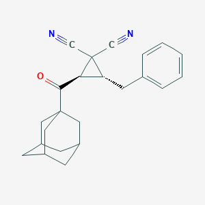 molecular formula C23H24N2O B461309 2-(1-Adamantylcarbonyl)-3-benzyl-1,1-cyclopropanedicarbonitrile 