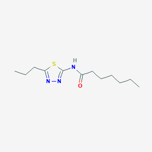 molecular formula C12H21N3OS B4613104 N-(5-propyl-1,3,4-thiadiazol-2-yl)heptanamide 