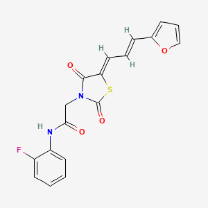 N~1~-(2-FLUOROPHENYL)-2-{5-[(Z,2E)-3-(2-FURYL)-2-PROPENYLIDENE]-2,4-DIOXO-1,3-THIAZOLAN-3-YL}ACETAMIDE