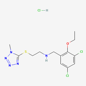 N-[(3,5-dichloro-2-ethoxyphenyl)methyl]-2-(1-methyltetrazol-5-yl)sulfanylethanamine;hydrochloride