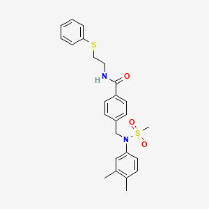 4-{[(3,4-dimethylphenyl)(methylsulfonyl)amino]methyl}-N-[2-(phenylsulfanyl)ethyl]benzamide