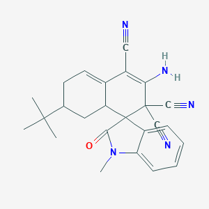 molecular formula C25H25N5O B461315 2-Amino-6-tert-butyl-1'-methyl-2'-oxospiro[4a,5,6,7-tetrahydronaphthalene-4,3'-indole]-1,3,3-tricarbonitrile 