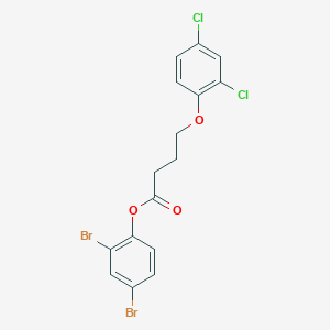 molecular formula C16H12Br2Cl2O3 B4613168 (2,4-Dibromophenyl) 4-(2,4-dichlorophenoxy)butanoate 