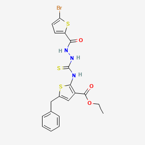 ethyl 5-benzyl-2-[({2-[(5-bromo-2-thienyl)carbonyl]hydrazino}carbonothioyl)amino]-3-thiophenecarboxylate