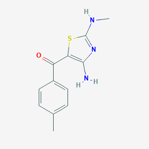 molecular formula C12H13N3OS B461318 (4-氨基-2-(甲基氨基)噻唑-5-基)(对甲苯基)甲苯酮 CAS No. 674805-68-6