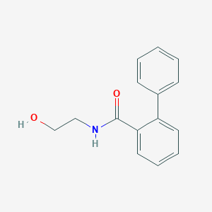 molecular formula C15H15NO2 B4613181 N-(2-hydroxyethyl)-2-biphenylcarboxamide 