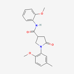 1-(2-methoxy-5-methylphenyl)-N-(2-methoxyphenyl)-5-oxo-3-pyrrolidinecarboxamide