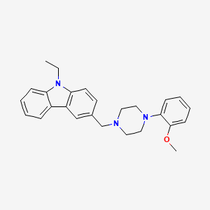 molecular formula C26H29N3O B4613185 9-ethyl-3-{[4-(2-methoxyphenyl)-1-piperazinyl]methyl}-9H-carbazole 