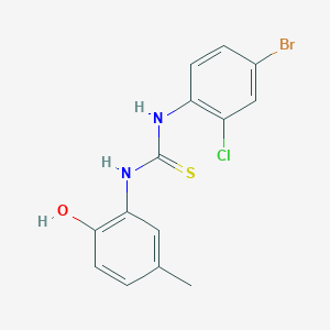 molecular formula C14H12BrClN2OS B4613242 N-(4-bromo-2-chlorophenyl)-N'-(2-hydroxy-5-methylphenyl)thiourea 