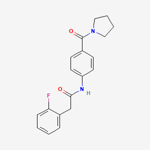 2-(2-fluorophenyl)-N-[4-(pyrrolidine-1-carbonyl)phenyl]acetamide