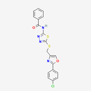 N-[5-({[2-(4-chlorophenyl)-1,3-oxazol-4-yl]methyl}thio)-1,3,4-thiadiazol-2-yl]benzamide