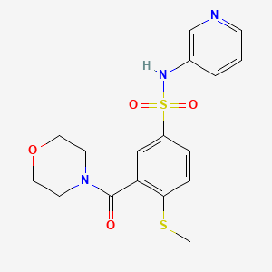 molecular formula C17H19N3O4S2 B4613273 4-(methylthio)-3-(4-morpholinylcarbonyl)-N-3-pyridinylbenzenesulfonamide 