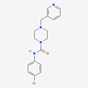 molecular formula C17H19BrN4O B4613280 N-(4-溴苯基)-4-(3-吡啶基甲基)-1-哌嗪甲酰胺 