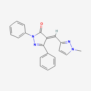 4-[(E)-1-(1-METHYL-1H-PYRAZOL-3-YL)METHYLIDENE]-2,5-DIPHENYL-2,4-DIHYDRO-3H-PYRAZOL-3-ONE