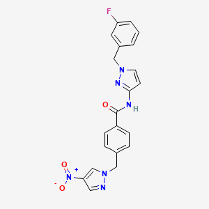 N-[1-(3-fluorobenzyl)-1H-pyrazol-3-yl]-4-[(4-nitro-1H-pyrazol-1-yl)methyl]benzamide