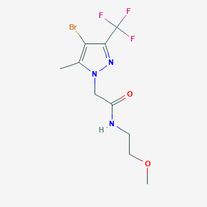 molecular formula C10H13BrF3N3O2 B4613307 2-[4-溴-5-甲基-3-(三氟甲基)-1H-吡唑-1-基]-N-(2-甲氧基乙基)乙酰胺 