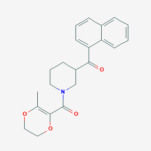 {1-[(3-methyl-5,6-dihydro-1,4-dioxin-2-yl)carbonyl]-3-piperidinyl}(1-naphthyl)methanone